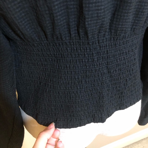 Madewell Preston puff sleeve top blouse button front gingham - Picture 4 of 15